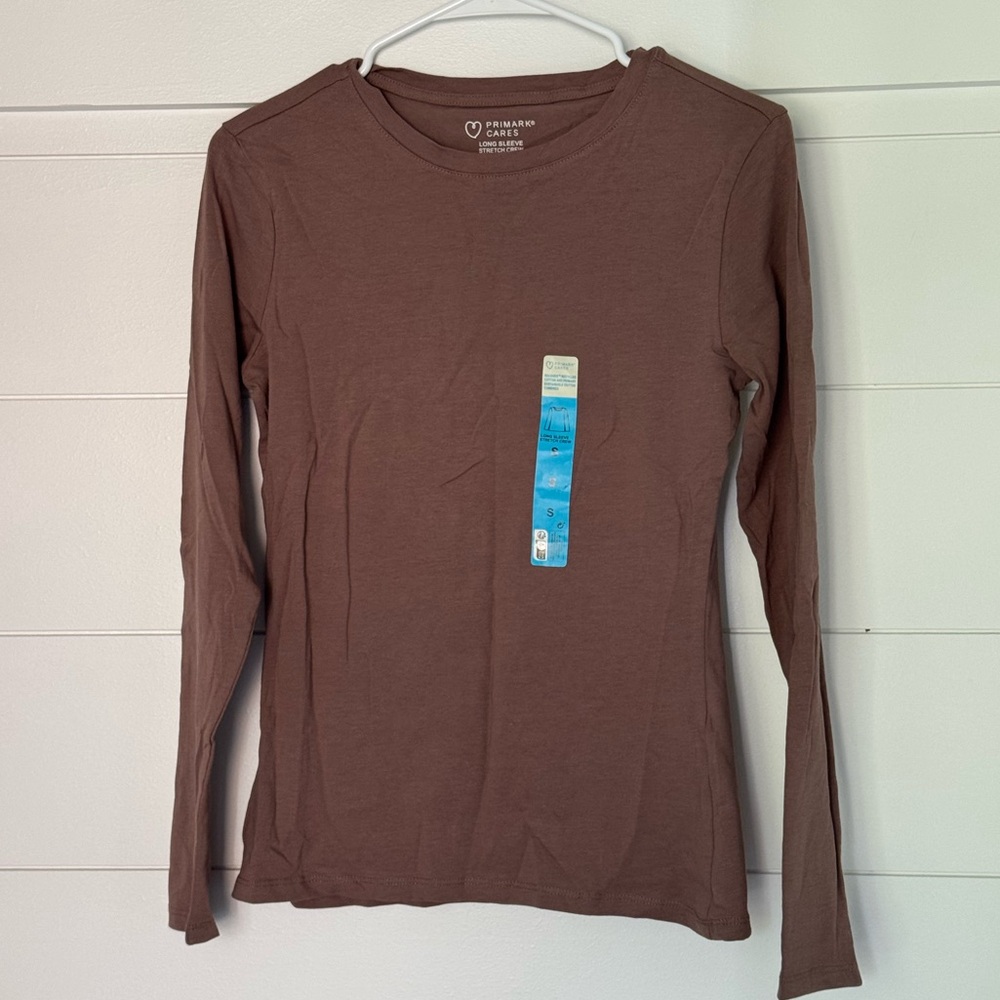 Primark Women's Long Sleeve Top - Brown, Women’s S